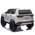 Licensed Lexus Lx600 24V Two Seater Kids Ride On Car W Parents Control,Seat Width 20 Inches,2Wd,Four Wheel Suspension,Bluetooth,Mp3,Music,Adjustable Volume,Power Display,Speeds 1.86 3.11Mph For Kids. White Polypropylene
