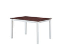 White And Walnut Dining Table With Tapered Leg White Walnut Seats 4 Dining Room Modern Rectangular Solid Wood Mdf