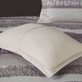 7 Piece Jacquard Comforter Set Purple Queen Queen Purple Polyester