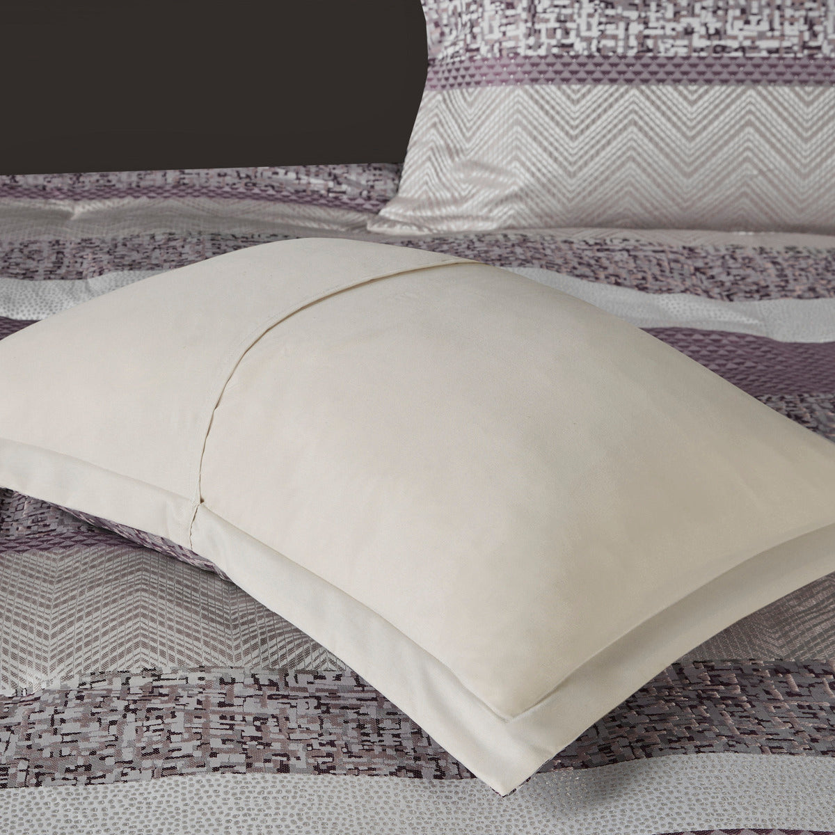 7 Piece Jacquard Comforter Set Purple Queen Queen Purple Polyester