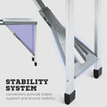 Outsunny Folding Picnic Table With Seats And Umbrella Hole, Portable Camping Chairs Set, 4 Seat, Aluminum Frame, Gray Grey Aluminum