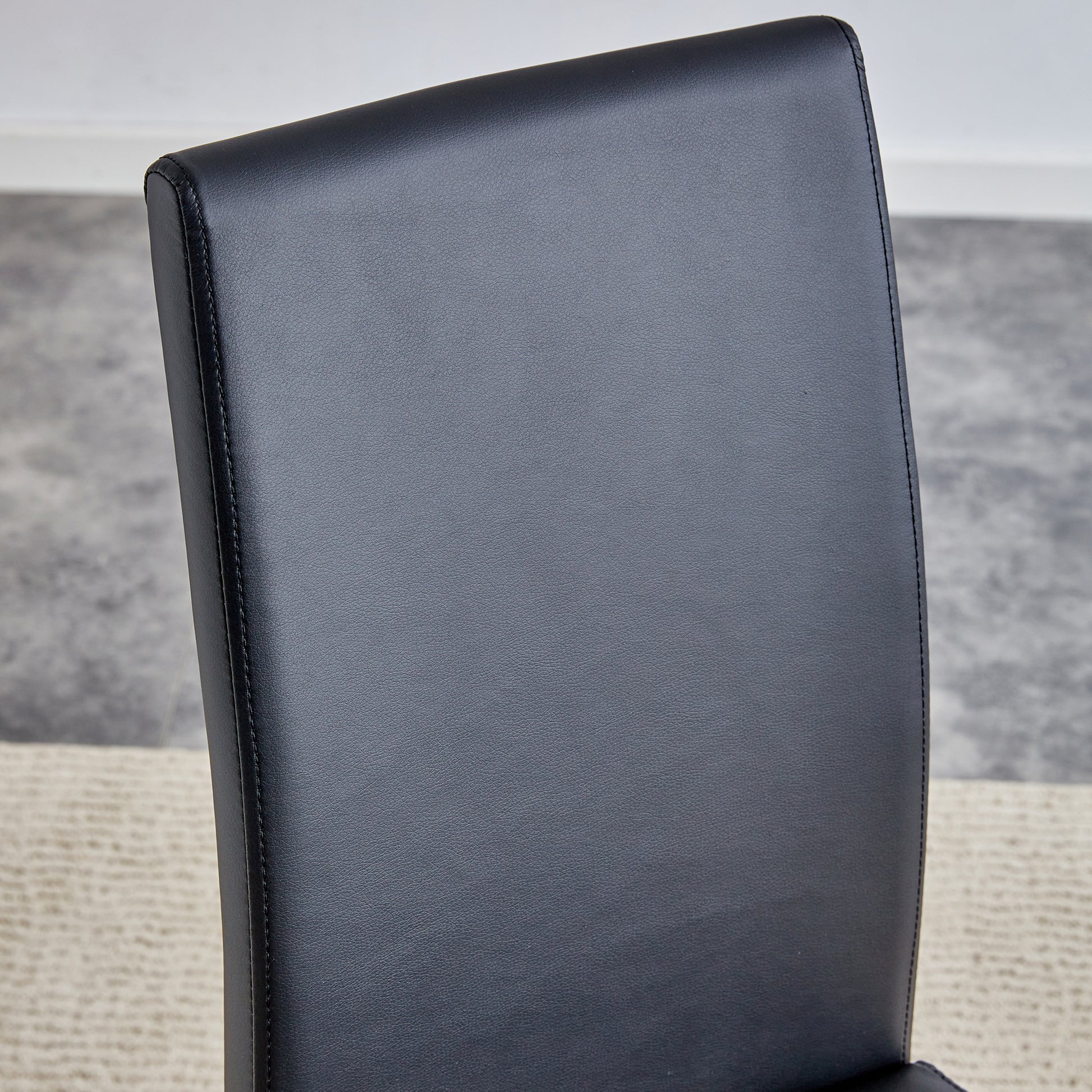 Table And Chair Set, Large Modern Rectangular Glass Table, Can Accommodate 6 8 People, Equipped With A 0.39 Inch Tempered Glass Tabletop And Large Mdf Table Legs, Comfortable And Soft Chairs. Transparent Mdf Glass