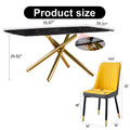 Large Modern Minimalist Rectangular Dining Table With 0.39 