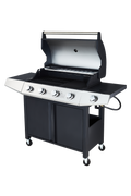 Propane Grill 4 Burner Barbecue Grill Stainless Steel Gas Grill Black Silver Garden & Outdoor Stainless Steel
