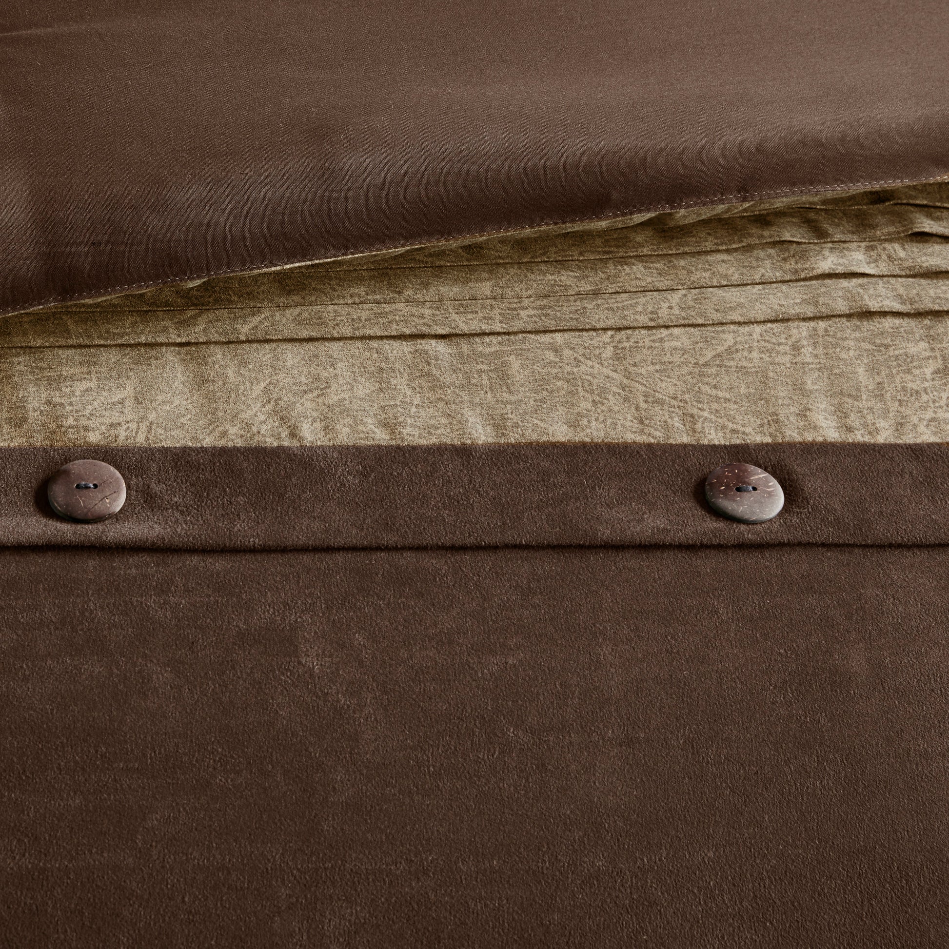 7 Piece Faux Suede Comforter Set Brown King King Brown Polyester