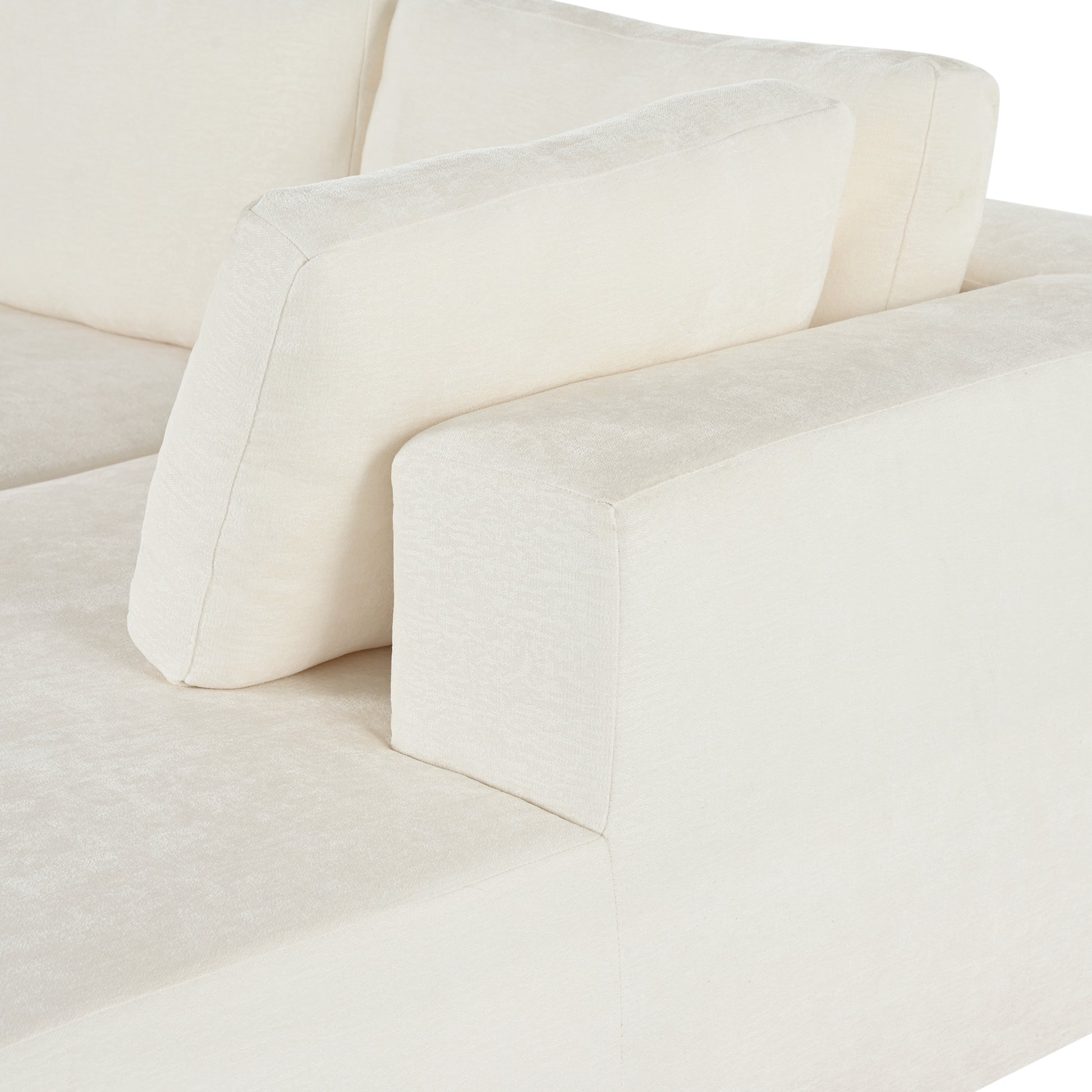 Modern Large Modular Sectional Sofa For Living Room, Bedroom, Salon, 3 Piece Free Combination Beige Polyester 3 Seat