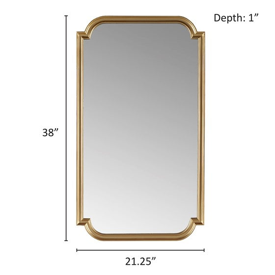 Gold Soped Wood Wall Mirror Gold Mdf