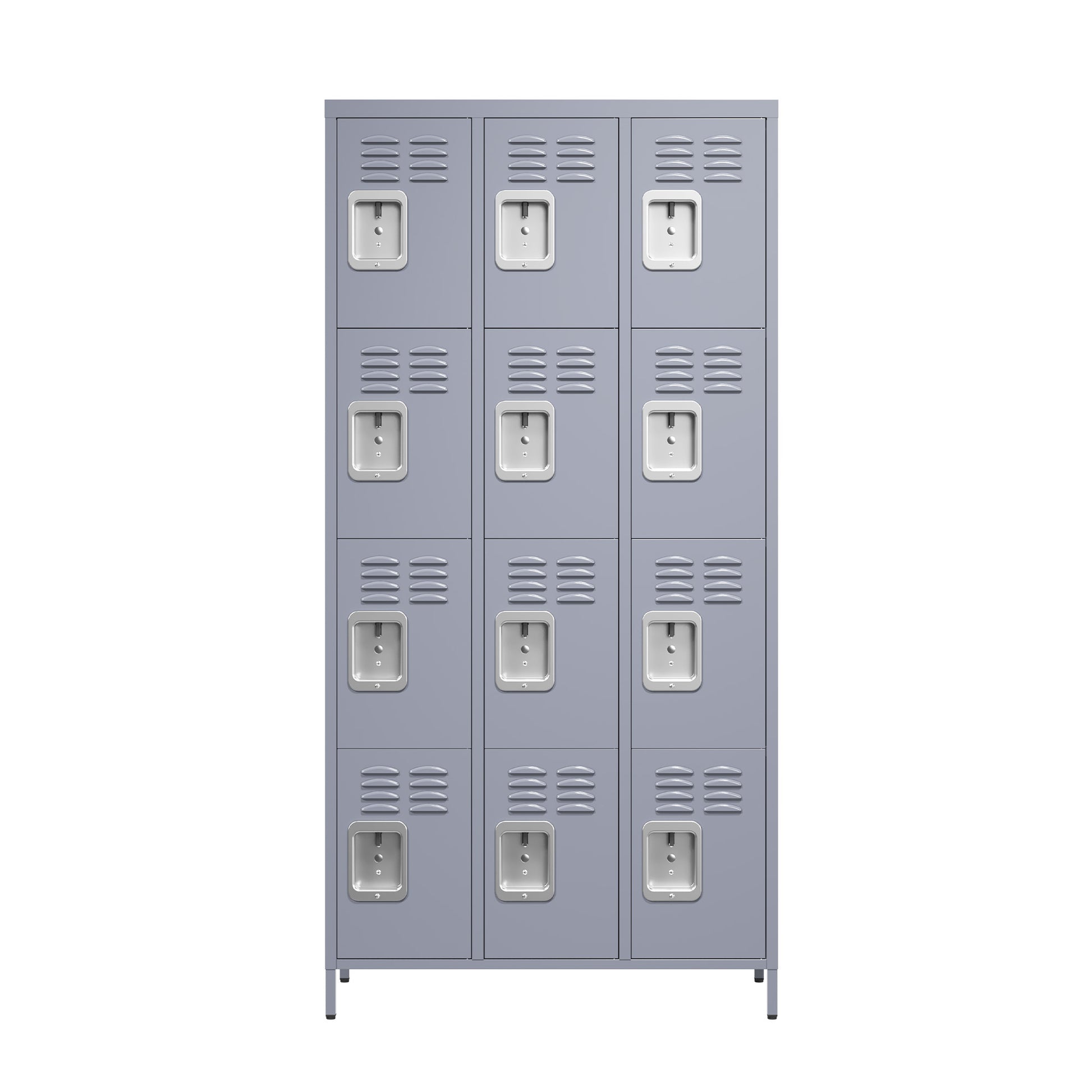 12 Door 72"H Metal Lockers With Lock For Employees,Storage Locker Cabinet For Home Gym Office School Garage,Gray 5 Or More Spaces Gray Primary Living Space Door Locks Modern Metal