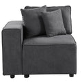 Grey Left Facing Loose Back Accent Chair Grey Primary Living Space Modern Pine Wood Fabric