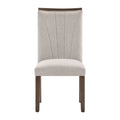 Contemporary Design Dining Side Chairs Set Of 2, Brown Finish Wooden Furniture Brown Dining Room Contemporary Side Chair Set Of 2 Wood