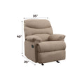 Arcadia Light Brown Microfiber Motion Recliner Light Brown Microfiber