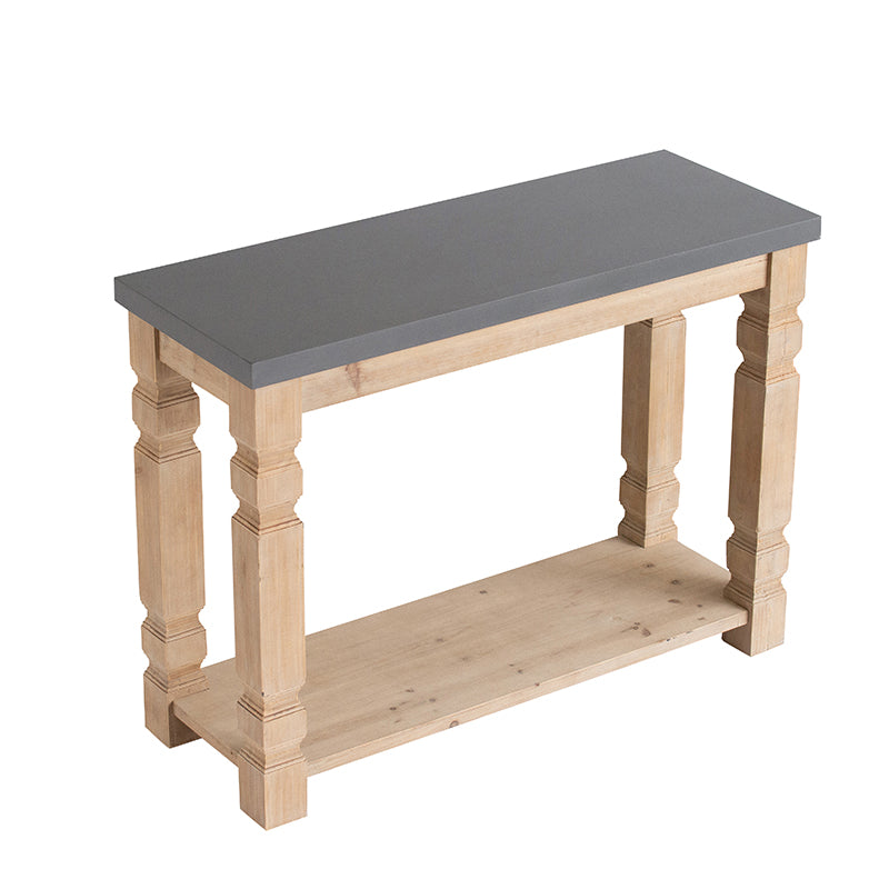 42X15.7X31" Console Table Brown Gray Wood