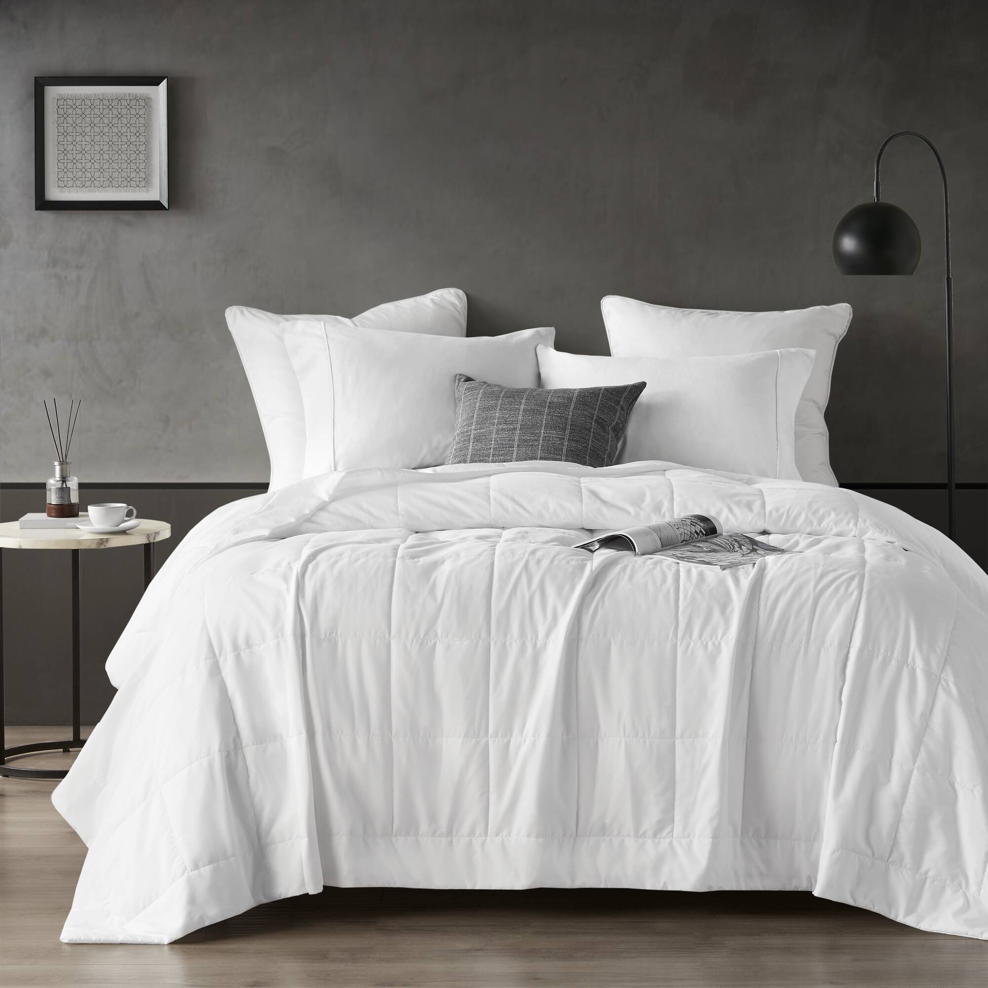 Down Alternative Blanket White Full Queen White Polyester