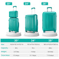 Luggage 4 Piece Sets 14 20 24 28 , Hard Shell Lightweight Tsa Lock Carry On Expandable Suitcase With Spinner Wheels Travel Set For Men Women Green Polypropylene
