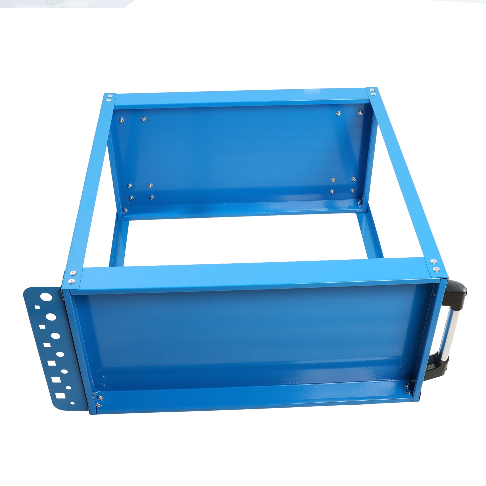 Tool Cart On Wheels, Heavy Duty Steel Utility Cart W Lockable Wheels, 400 Lbs Capacity Industrial Service Cart For Garage, Warehouse, Workshop Two Layer Bright Blue Blue Abs Steel Q235