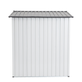 Xwt016 Garden Metal Storage Lifter Shed Gray White 5X3X6Ft Outdoor Storing Tools Rainproof Hinge Door Version Grey Metal