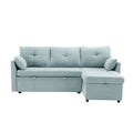 United We Win Furniture, Modular L Shaped Sofa, Modular Long Sofa With Reversible Chaise Lounge, Sofa Bed, Sleeper Sofa, Modular Sofa Combination With Storage Seats. Mint Green Chenille 3 Seat