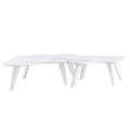 Modern Minimalist White Table Top. Cloud Shape Gives You A Experience, Computer Desk. The Game Table. Suitable For Dining And Living Rooms. White Mdf