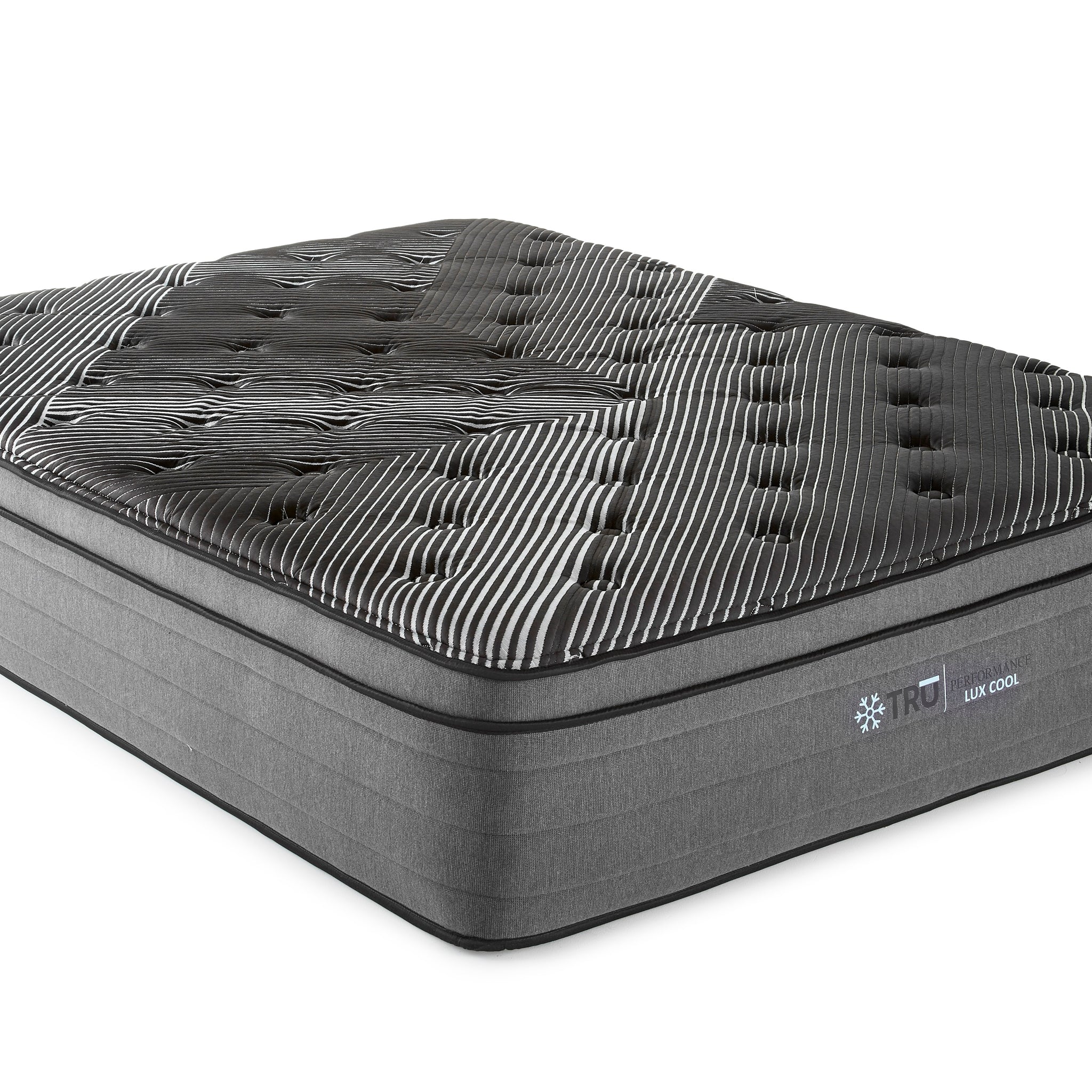 15" Pure Ice Eurotop Ultra Plush Full Mattress Black Foam Spring Full