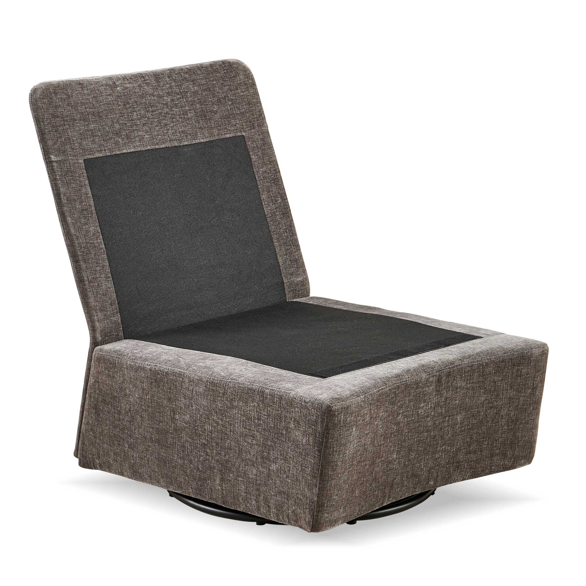 Detachable Dark Grey Chenille Single 360 Swivel Rocking Rocker,360 Swivel Sofa Chair & Single Sofa Lounge, Comfortable Seating For Living Room & Bedroom,Dark Gray Sofa 1Pc Dark Gray Primary Living Space Modern Foam Chenille