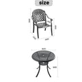 Cushions In Random Colors 5 Piece Set Of Cast Aluminum Patio Furniture With Cushions Yes Dining Set Black Seats 4 Rust Resistant Frame Water Resistant Cushion Garden & Outdoor Complete Patio Sets Aluminium