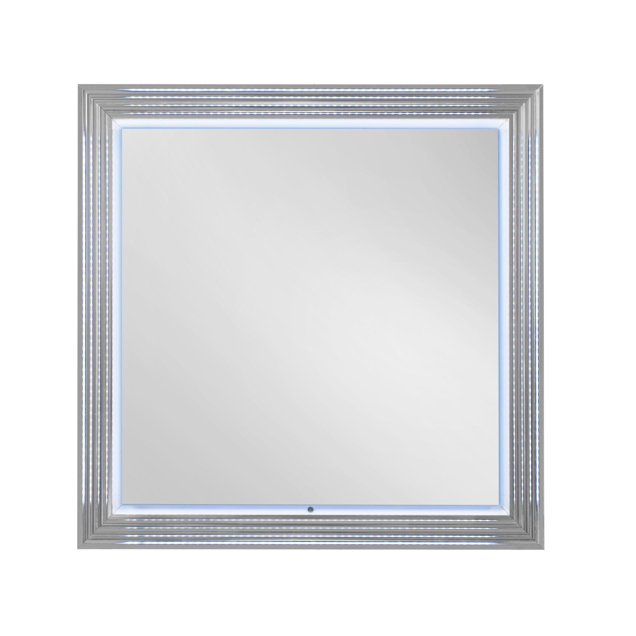 Moon White Marble Mirror With Led Marble Solid Wood Mdf