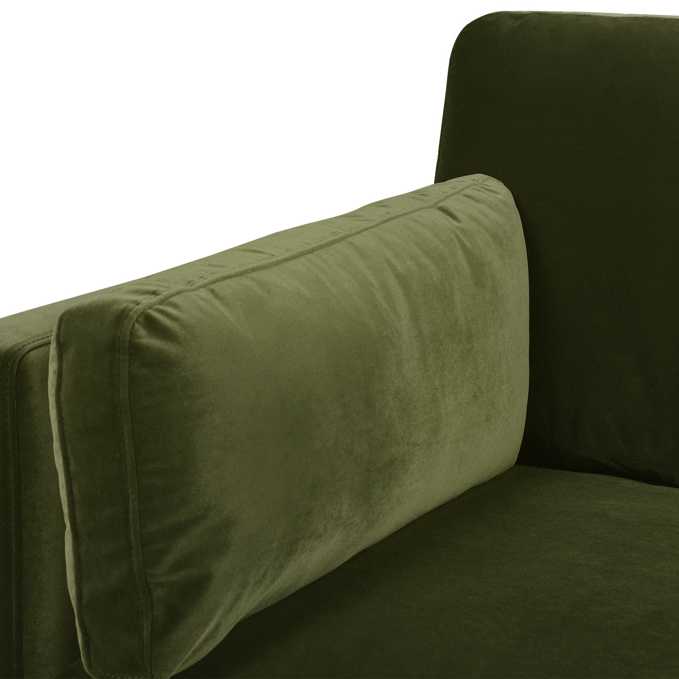 Knox 36" Modern Farmhouse Arm Chair, Olive Green Performance Velvet Green Foam Velvet