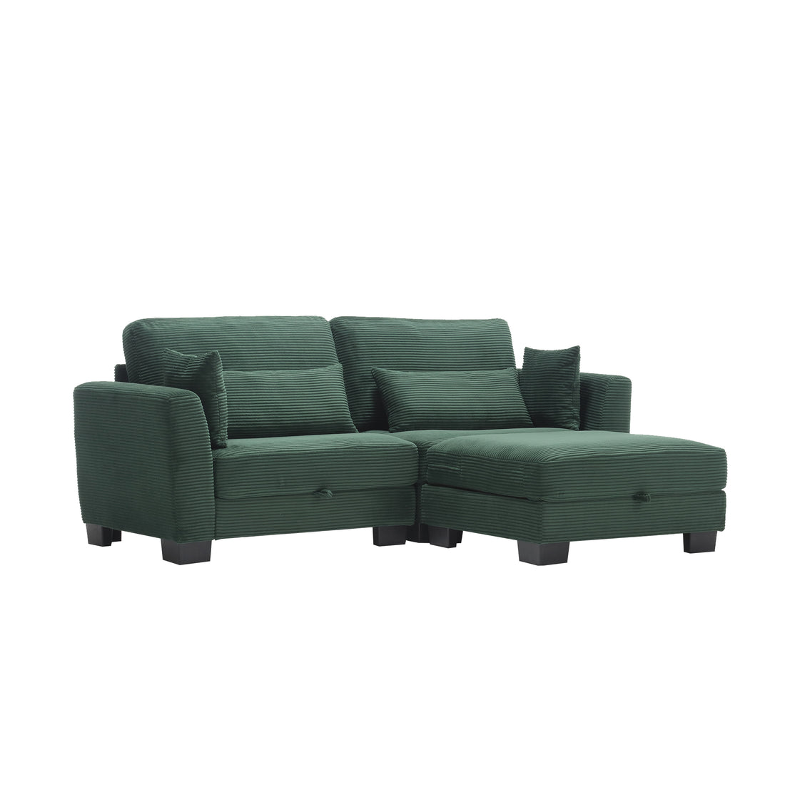 United Modular Sectional Sofa L Shaped Modular Couch With Reversible Chaise Modular Sofa Sectional Couch With Storage Seats Emerald Velvet 2 Seat