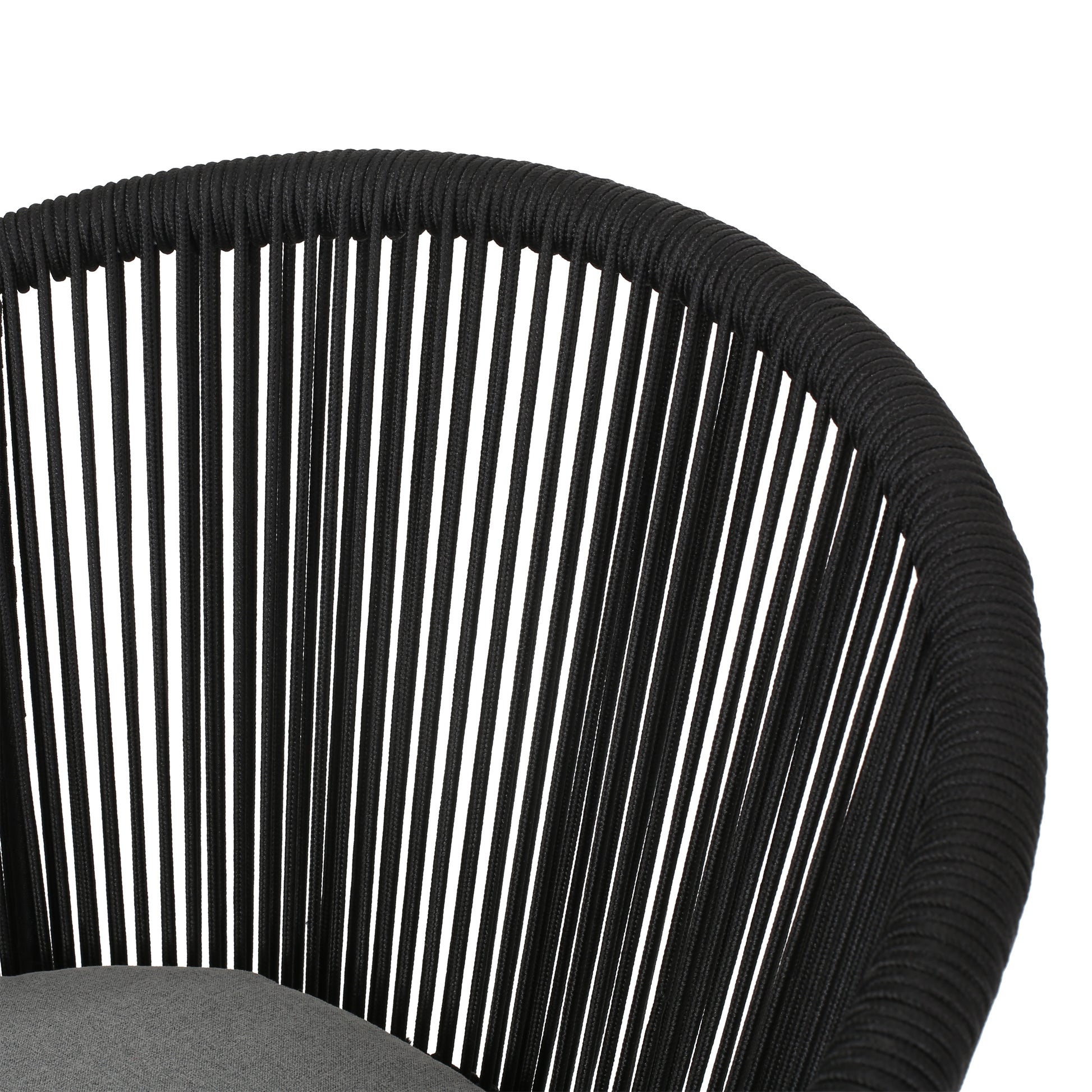 Candlewood Chair Black Woven Rope