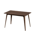 Dining Table Solid Wood Legs, Walnut Same Sku: N759S888001T Walnut Mdf,Rubber Wood