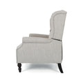 One And Half Seater Recliner Light Grey Fabric