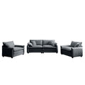 Luxurious And Sophisticated Sofa Set With Soft Cushions And Pillows, Sofa Set For Living Rooms And Clubs As Well As Home Theaters, Consisting Of Two Single Sofas And A 2 Seaters Sofas Ingrey Corduroy Grey Corduroy 4 Seat