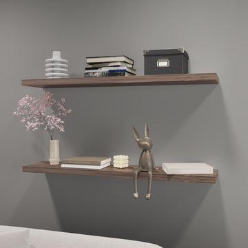 Greer Floating Shelf In Melamine X2,Cognac Cognac Minimalist,Modern Particle Board Melamine
