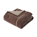 7 Piece Micro Corduroy Comforter Set Brown Cal King Brown Polyester