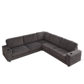 110 Inch Oversized Corduroy Corner Sofa,L Shaped Corner Couch With Two Storage Spaces,Usb Port & T Pyce Port And Cup Holderdeep Seat Comfy Upholstered Couches For Living Room Not Freely Combinable Dark Grey Corduroy 5 Seat