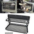 Tailgate Table Rear Foldable Cargo Shelf Aluminum Alloy Storage Shelf Molle Panel For Ford Bronco 2021 2024 Black Steel