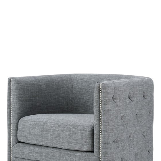 Capstone Swivel Chair Gray Solid Wood
