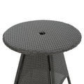 Corsica Rd Bistro Table Grey Rattan