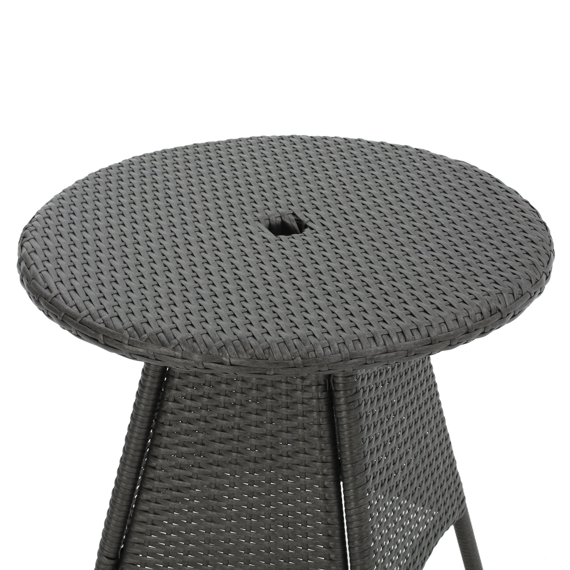 Corsica Rd Bistro Table Grey Rattan