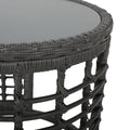 Tatiana Side Table Grey Rattan