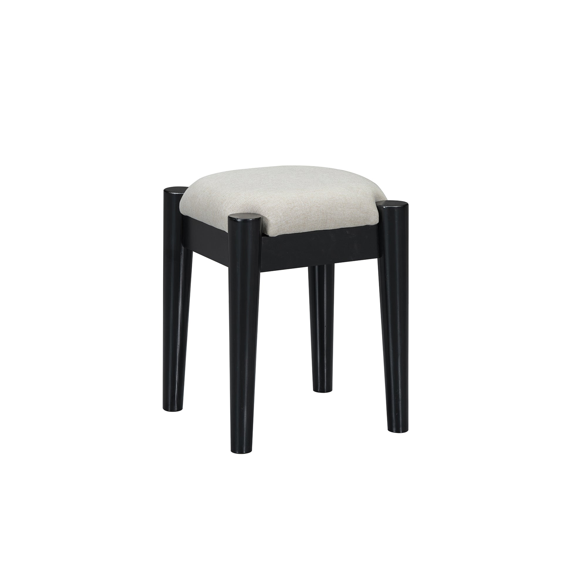 3 Pieces Bedroom Set With Queen Size Wooden Bed Frame, 1 Vintage Nightstand And 1 Makeup Vanity Set With Stool,Black Queen Black 3 Piece Set Wood