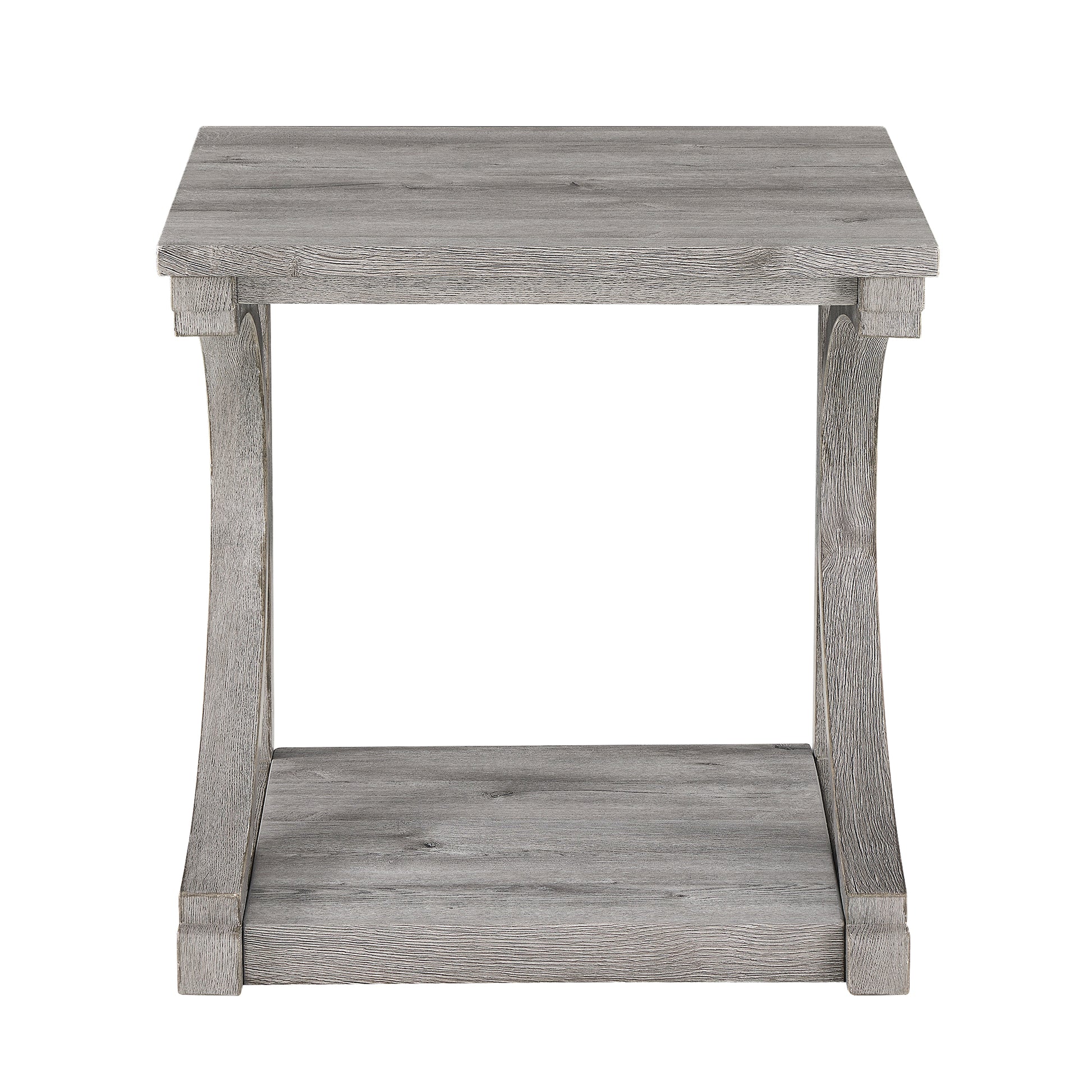 Unique Coffee Table, Solid Wood 23.8 Inch Modern Coffee Table Modern Center Table With Storage, Solid Wood Special Shape Coffee Table, Living Room, Kitchen, Apartment Dining Table Gray Solid Wood Mdf