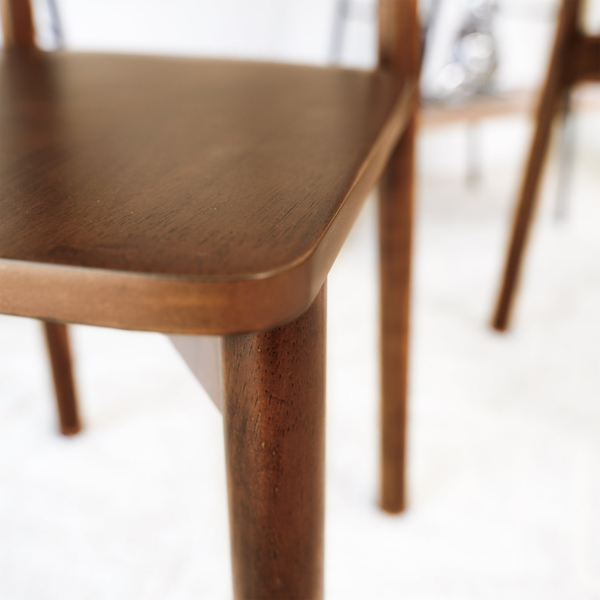Pierre Walnut Dining Chair Set Of 2 Solid Brown,Wood Brown Dining Room Wipe Clean Mid Century Modern Dining Chairs Walnut Set Of 2 Solid Wood