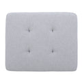 Storage Ottoman Light Grey Fabric