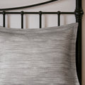 7 Piece Printed Seersucker Comforter Set Grey Cal King California King Grey Polyester