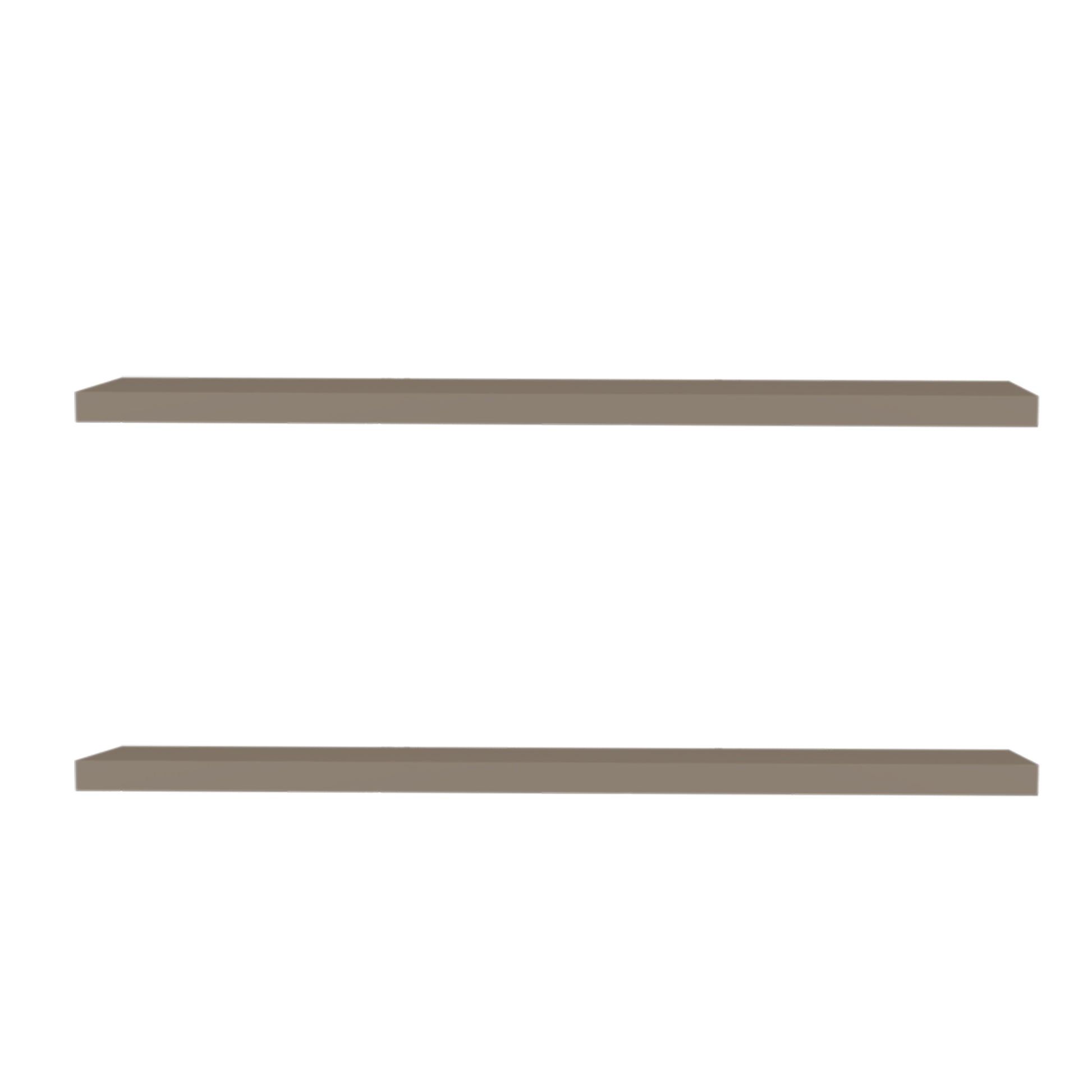 Greer Floating Shelf In Melamine X2,Taupe Taupe Minimalist,Modern Particle Board Melamine