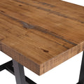 Rustic Metal And Solid Distressed Dining Table Rustic Oak Oak Pine
