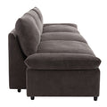 119.5'' 3 Seater Sofa With 2 Storage Unitsfor Living Room, Office, Apartment Gray Polyester 3 Seat