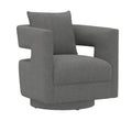 Supe Gray Swivel Chair Gray Foam Engineered Wood