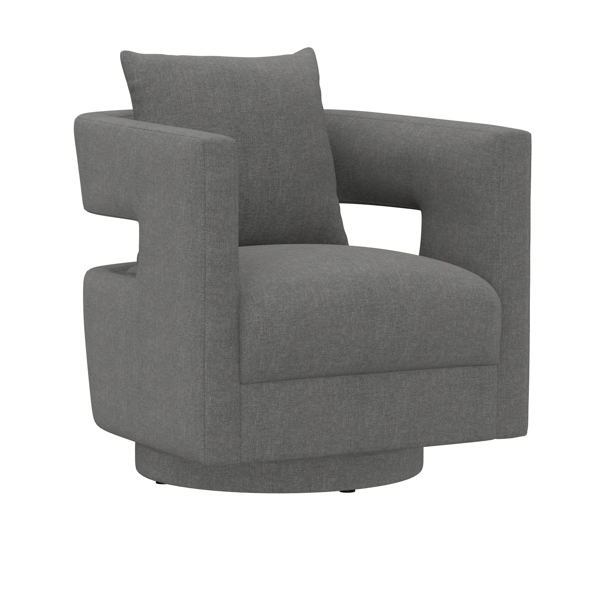 Supe Gray Swivel Chair Gray Foam Engineered Wood